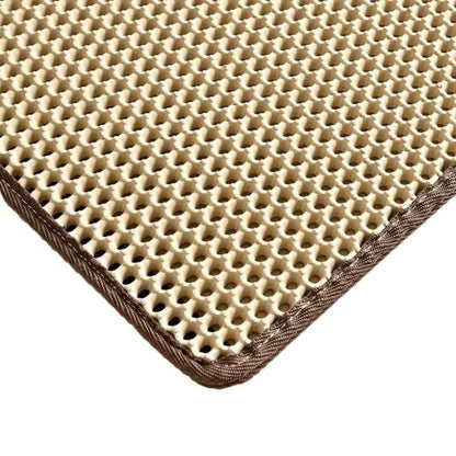 Double-layer Eco-friendly Cat Litter Trapping Mat with Honeycomb Design Soft Pet Mat